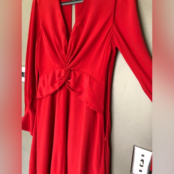 NWT EQUIPMENT Faun Twist Knot Red Aura Dress Size 6 - Picture 8 of 13